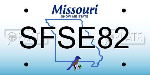 SFSE82 Missouri License Plate