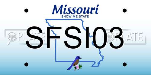 SFSI03 Missouri License Plate