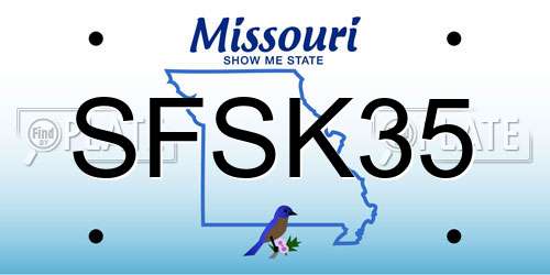 SFSK35 Missouri License Plate