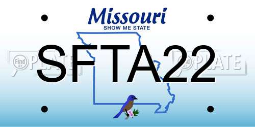 SFTA22 Missouri License Plate