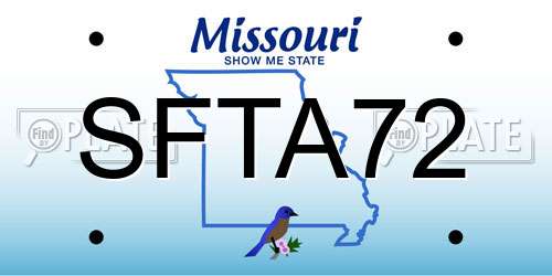 SFTA72 Missouri License Plate