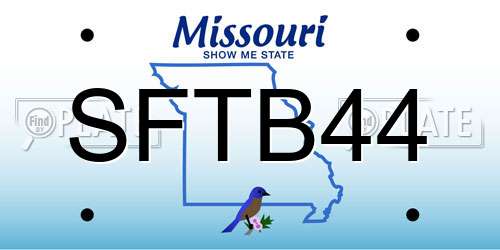 SFTB44 Missouri License Plate