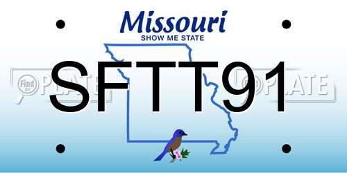 SFTT91 Missouri License Plate