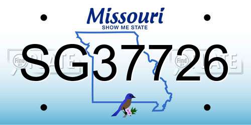 SG37726 Missouri License Plate