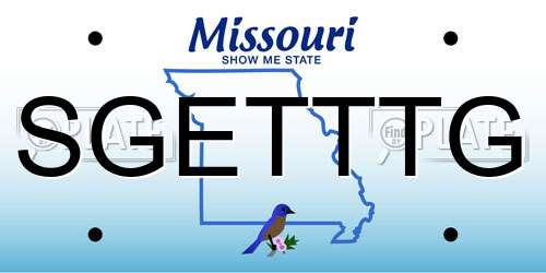 SGETTTG Missouri License Plate