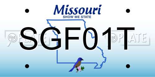 SGF01T Missouri License Plate
