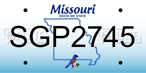 SGP2745 Missouri License Plate