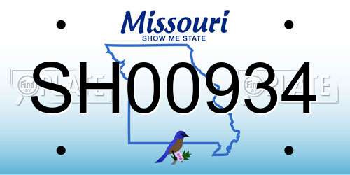 SH00934 Missouri License Plate