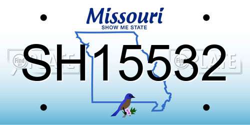 SH15532 Missouri License Plate