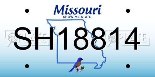 SH18814 Missouri License Plate