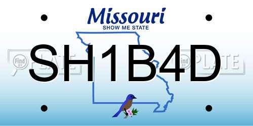 SH1B4D Missouri License Plate