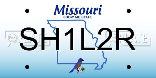 SH1L2R Missouri License Plate