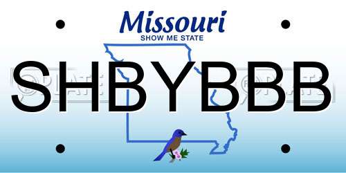 SHBYBBB Missouri License Plate