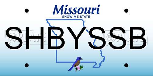 SHBYSSB Missouri License Plate