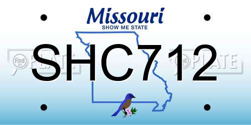 SHC712 Missouri License Plate