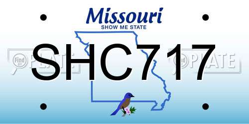 SHC717 Missouri License Plate