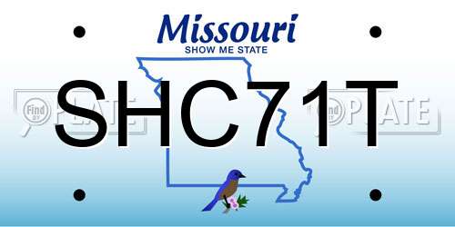 SHC71T Missouri License Plate