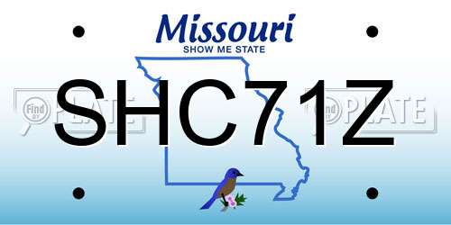 SHC71Z Missouri License Plate