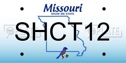 SHCT12 Missouri License Plate