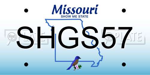 SHGS57 Missouri License Plate