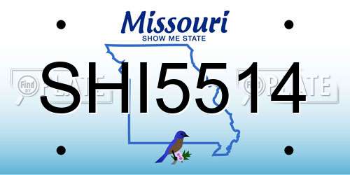 SHI5514 Missouri License Plate