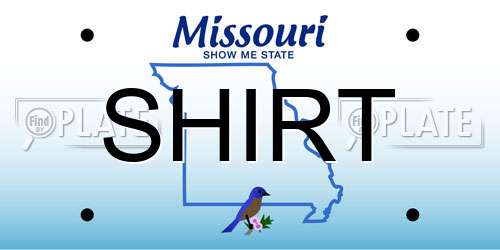SHIRT Missouri License Plate