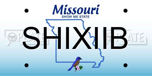 SHIXIIB Missouri License Plate