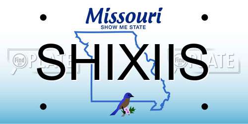 SHIXIIS Missouri License Plate