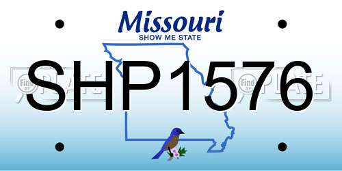 SHP1576 Missouri License Plate