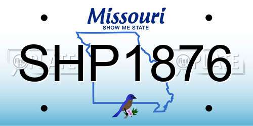 SHP1876 Missouri License Plate