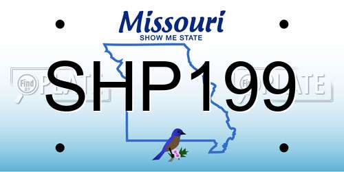 SHP199 Missouri License Plate