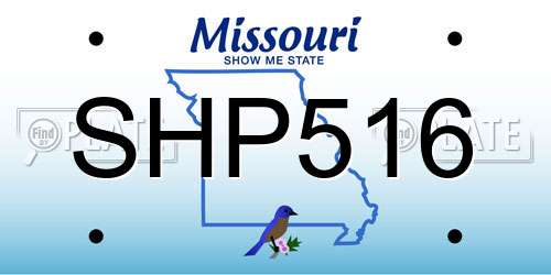 SHP516 Missouri License Plate
