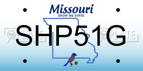 SHP51G Missouri License Plate