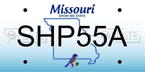 SHP55A Missouri License Plate