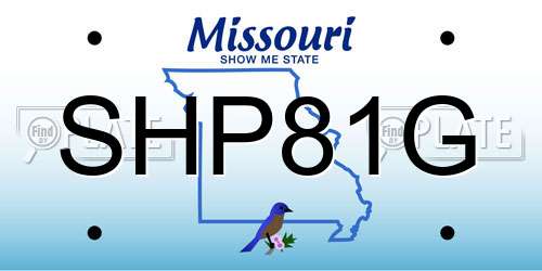 SHP81G Missouri License Plate