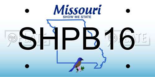 SHPB16 Missouri License Plate
