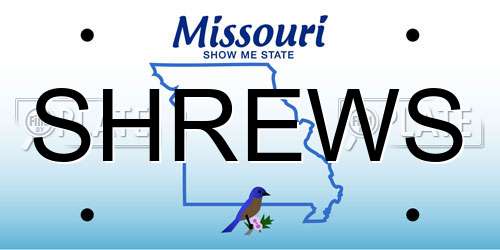 SHREWS Missouri License Plate