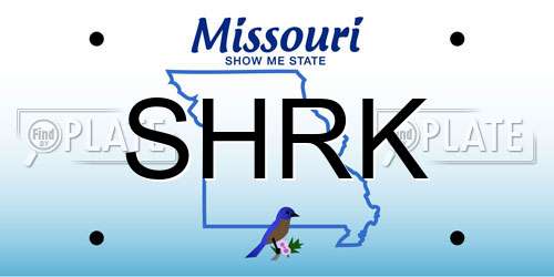 SHRK Missouri License Plate
