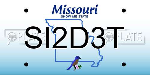 SI2D3T Missouri License Plate
