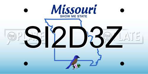 SI2D3Z Missouri License Plate