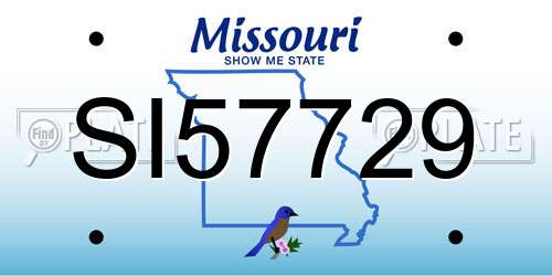 SI57729 Missouri License Plate