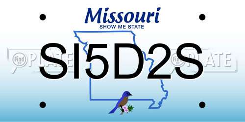 SI5D2S Missouri License Plate
