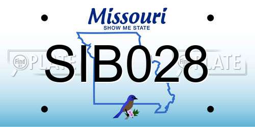 SIB028 Missouri License Plate