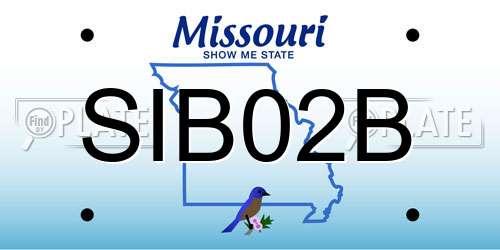 SIB02B Missouri License Plate