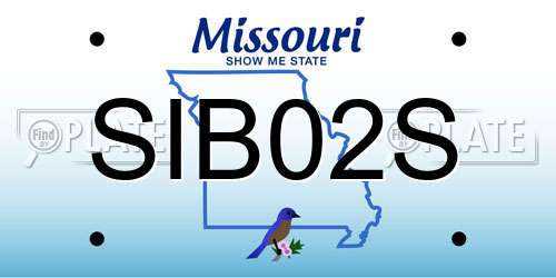 SIB02S Missouri License Plate