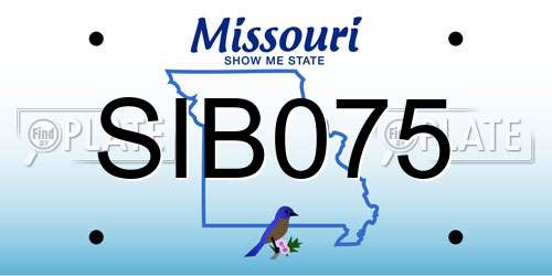 SIB075 Missouri License Plate