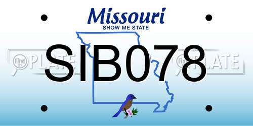 SIB078 Missouri License Plate