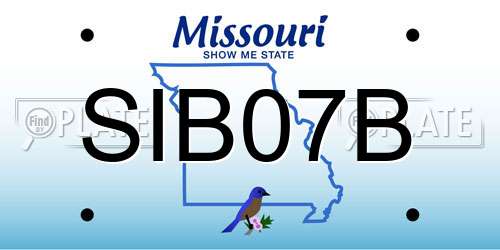 SIB07B Missouri License Plate