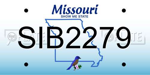 SIB2279 Missouri License Plate