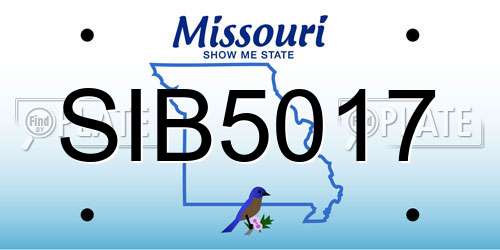 SIB5017 Missouri License Plate